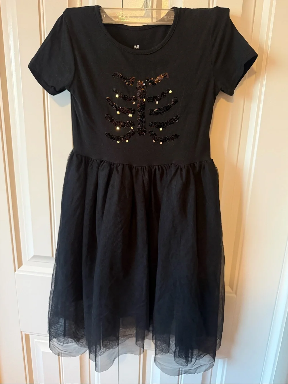 Disguise Black Girls Sequin Skeleton Tulle Dress